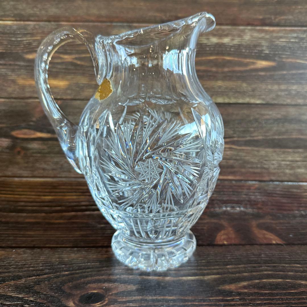 ボヘミア 水指し花瓶ボヘミアグラス