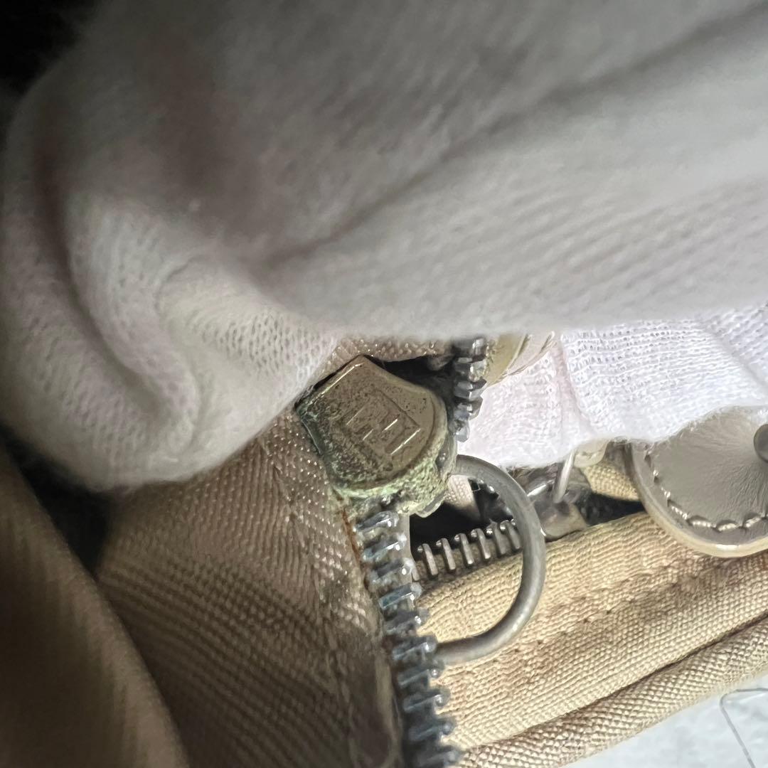 フェンディ シェフバッグ ズッキーノ ワンショルダーバッグ キャンバス レザー