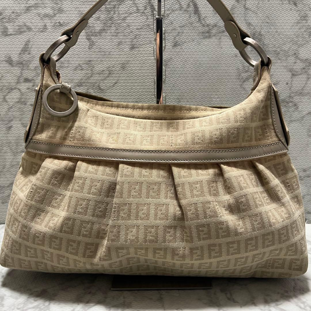 フェンディ シェフバッグ ズッキーノ ワンショルダーバッグ キャンバス レザー