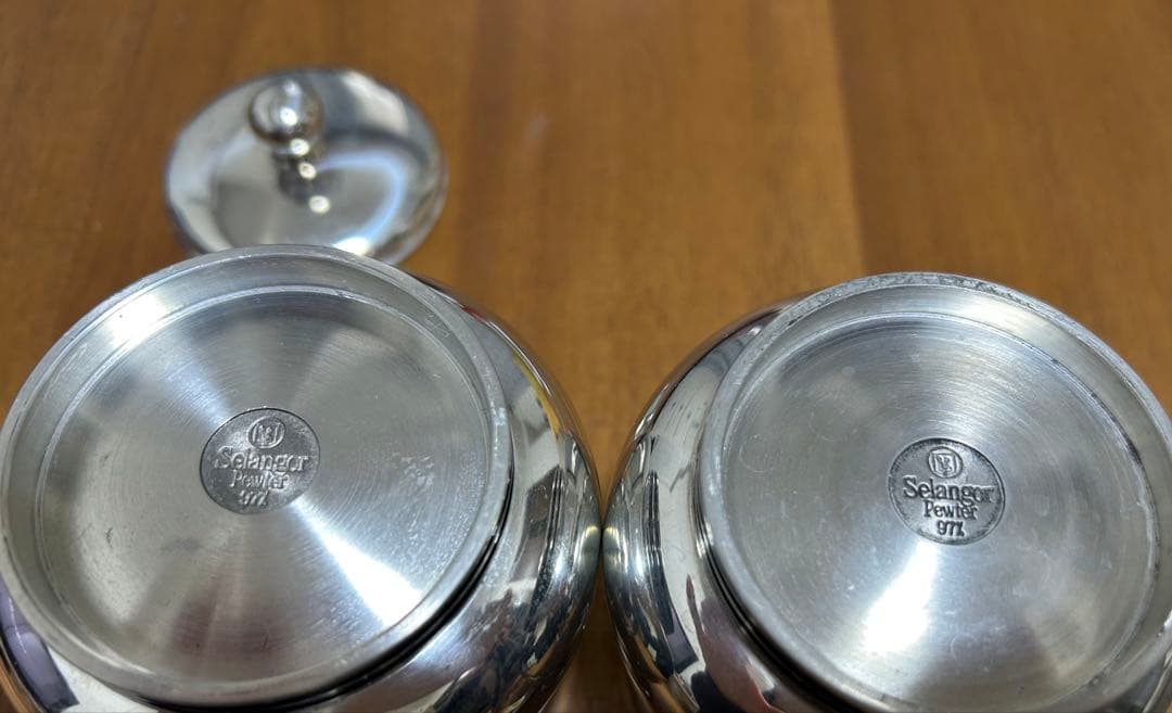 Royal Selangor Puter 97%シュガーポットとクリーマーセット