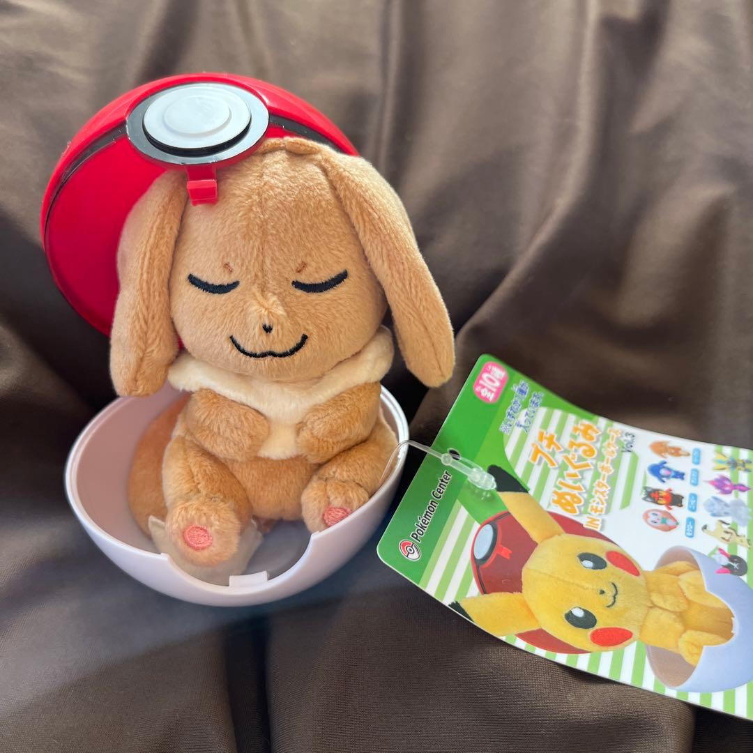 ポケモンセンター プチぬいぐるみ INモンスターボールケース イーブイ