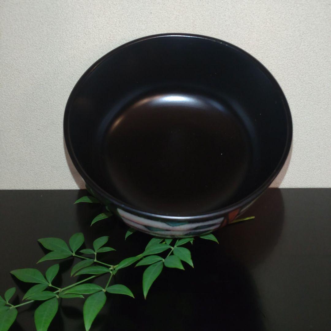 漆器 漆芸作家 山本進也 作品 野菜蒔絵の合鹿碗（アスパラ）