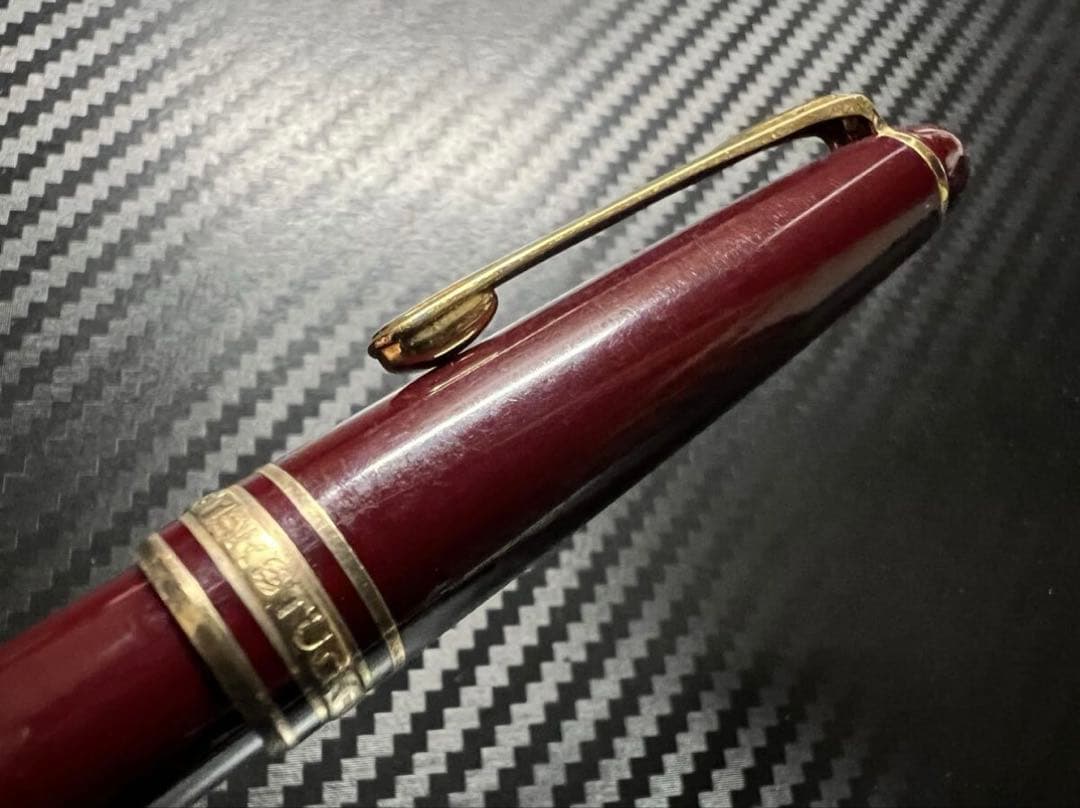 美品 モンブラン エボナイト芯 144 ボルドー 全金 EF 極細字 万年筆