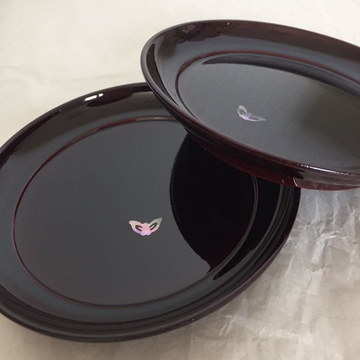 会津塗  漆器  キラキラ貝入り 全21皿  未開封/開封済 *