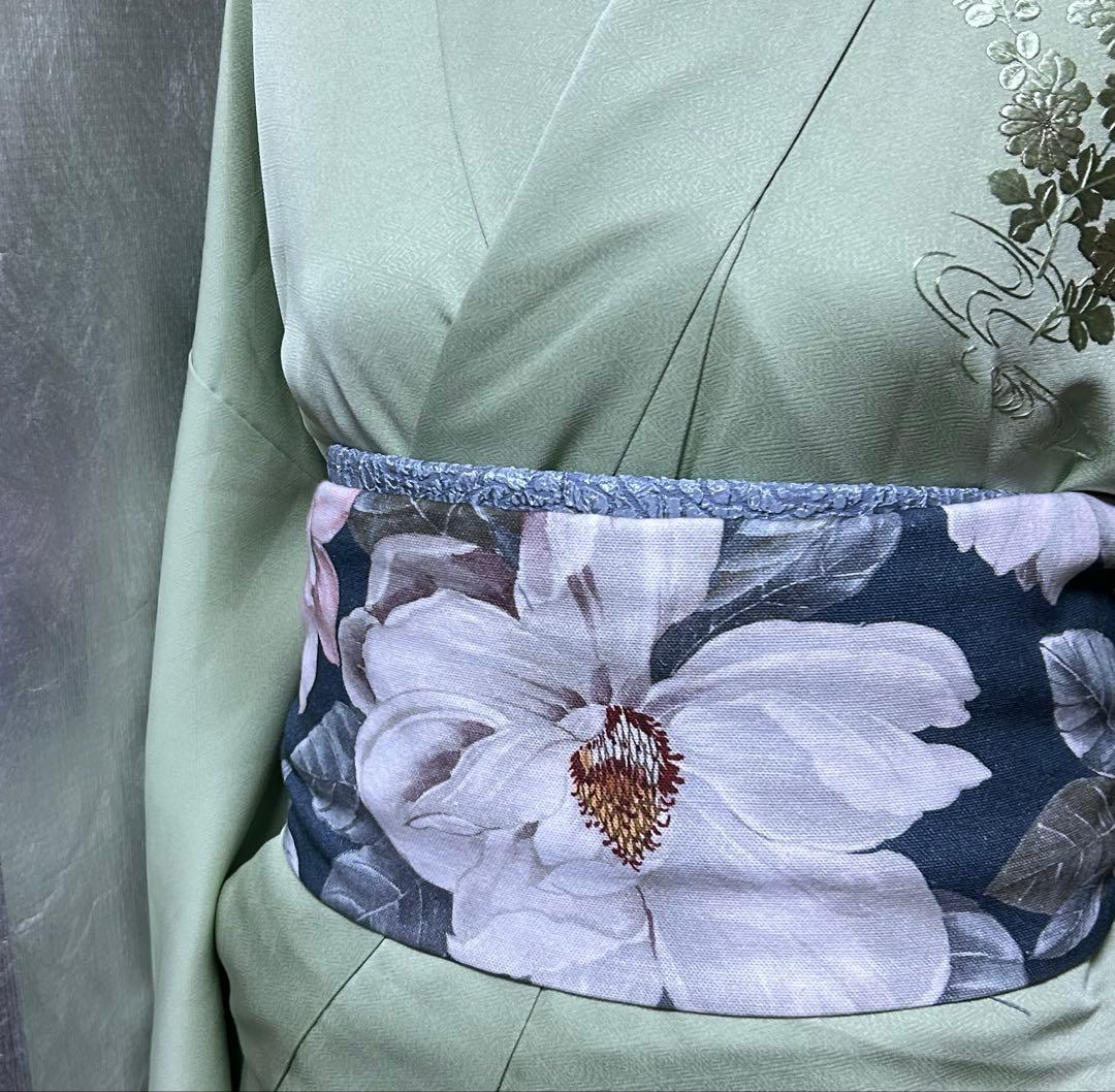 大人の兵児帯、木蓮柄、syamacchiです