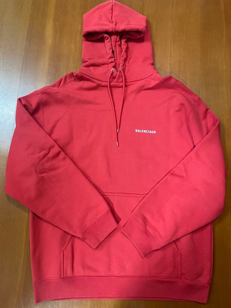 BALENCIAGA バレンシアガ プルオーバーパーカー 20AW レッド