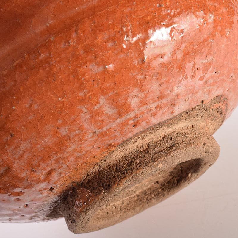 茶道具 楽吉左衛門 赤楽茶碗 時代箱付 V R7596