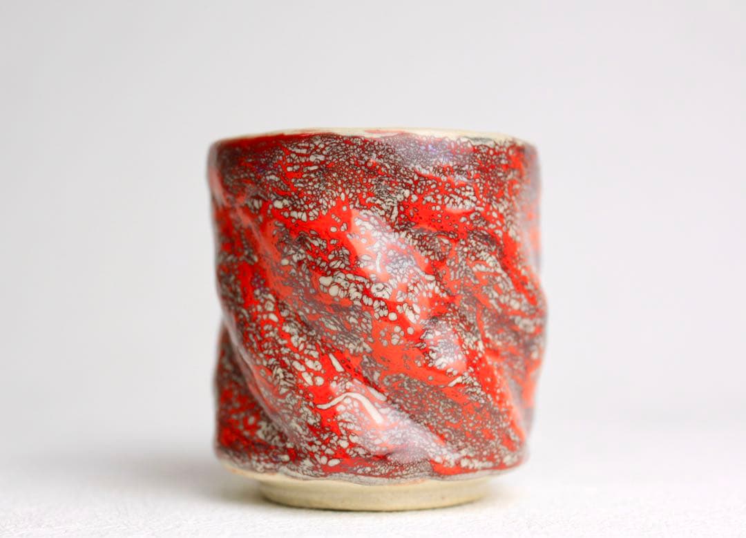 箕面焼 松田箕山 捻子 湯呑み 煎茶器 茶道具 箕面焼 松田箕山 湯呑み