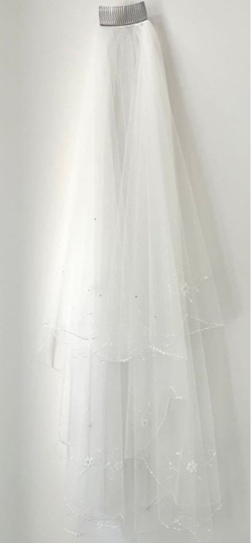 tveir クラウディア ウェディングベール ビーズ刺繍付き