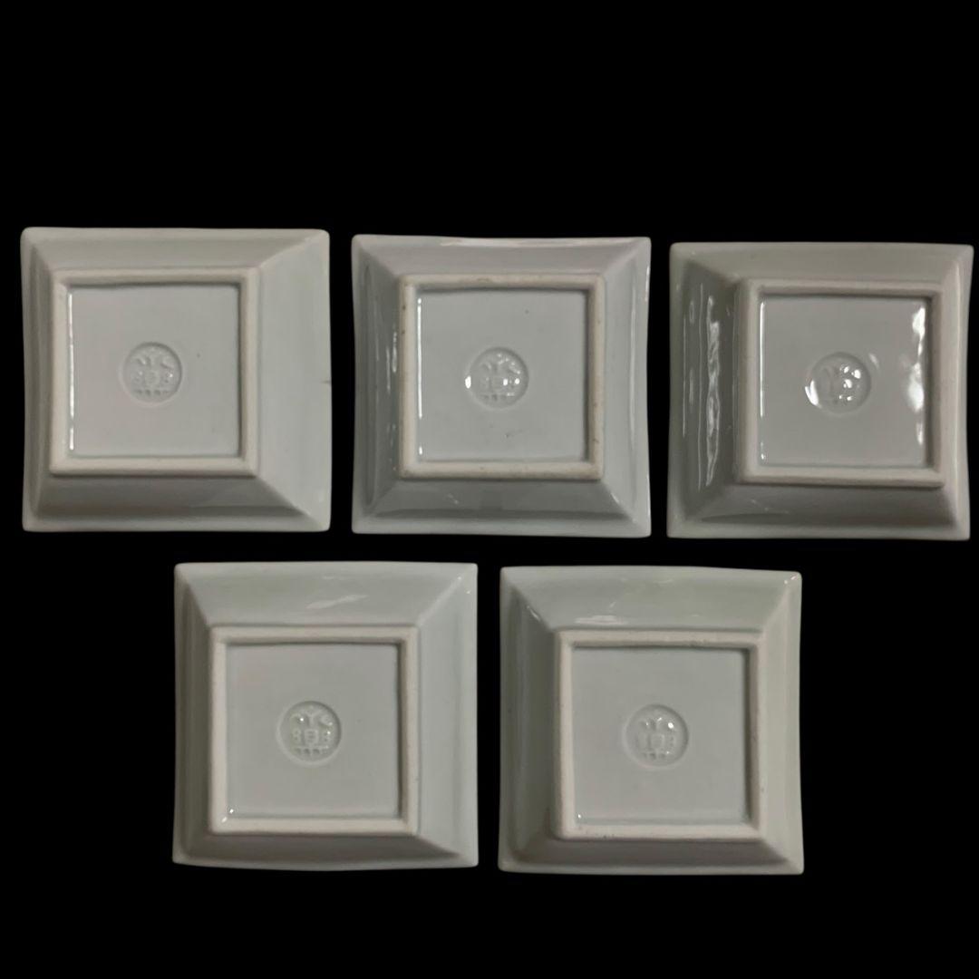 永楽善五郎 染付鹿猿四方皿 小皿 角皿 五客 永楽妙