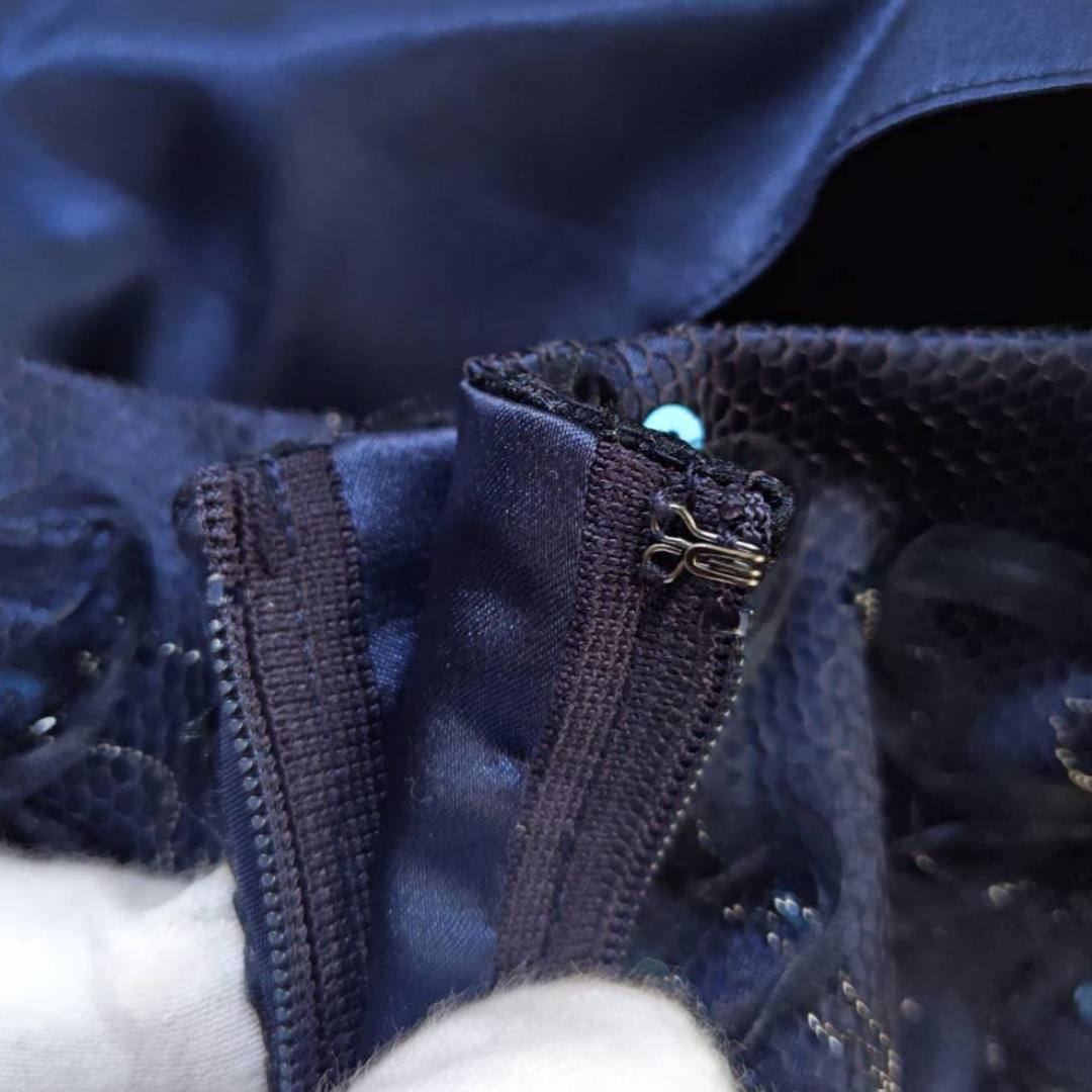 Igin カラーフォーマルドレス パーティ ワンピース 花リボン シアー