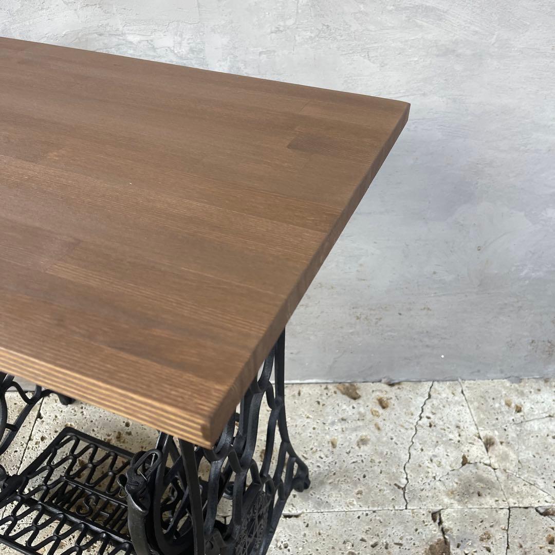 アンティークミシン脚テーブル 【MISHIN 】足踏みミシン 網目 レトロ