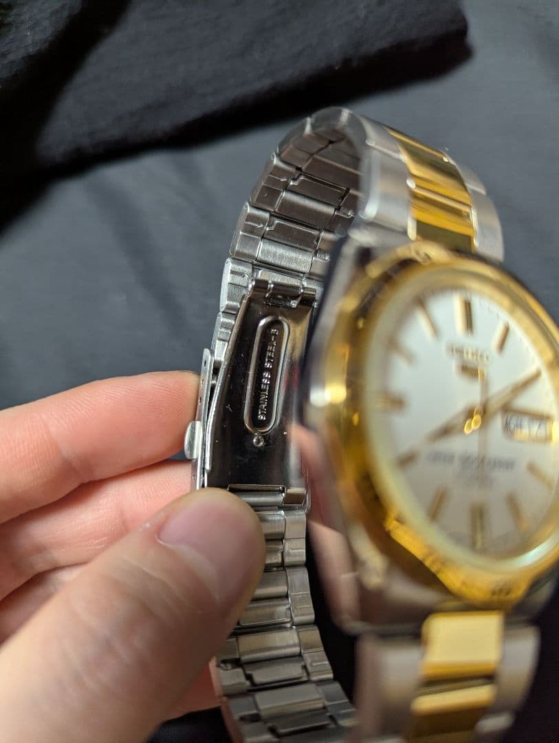 h*i様 SEIKO 自動巻き腕時計 ゴールド/シルバー