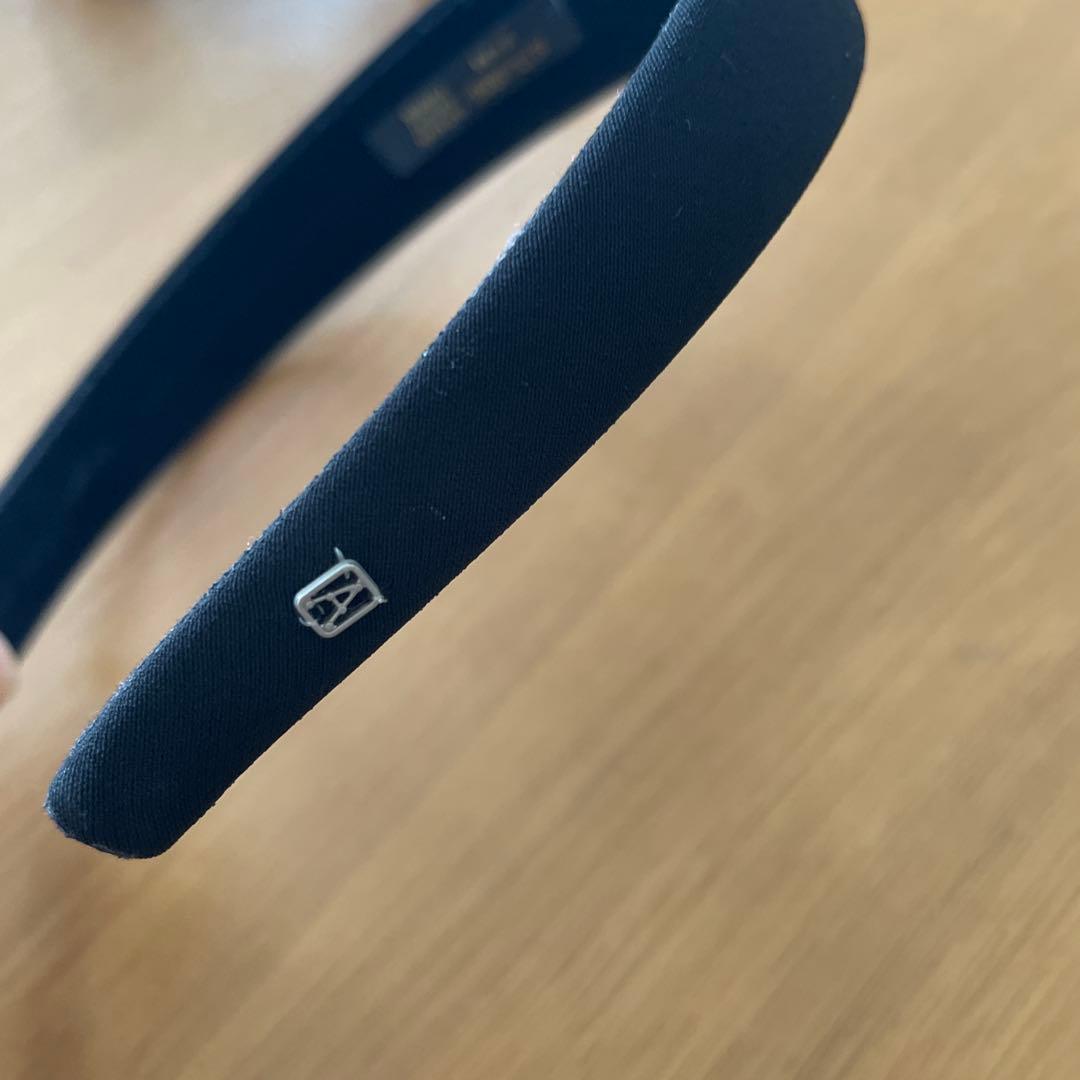 【あっきー】アレクサンドル ドゥ パリ 黒　布製　カチューシャ