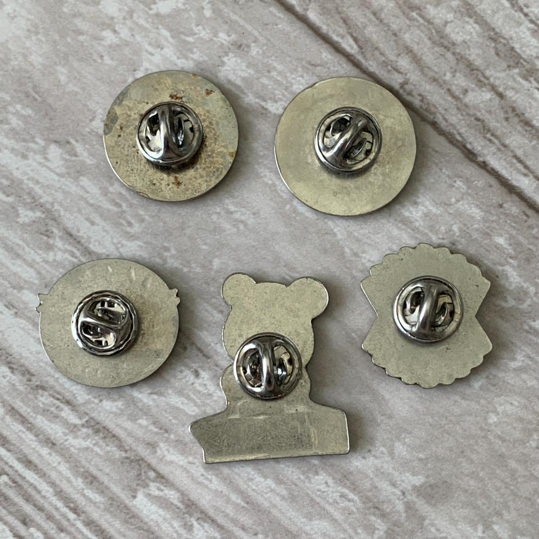 平成レトロ★当時物！ブランドパロディピンバッジ 5個セット ヒス ビームスなど