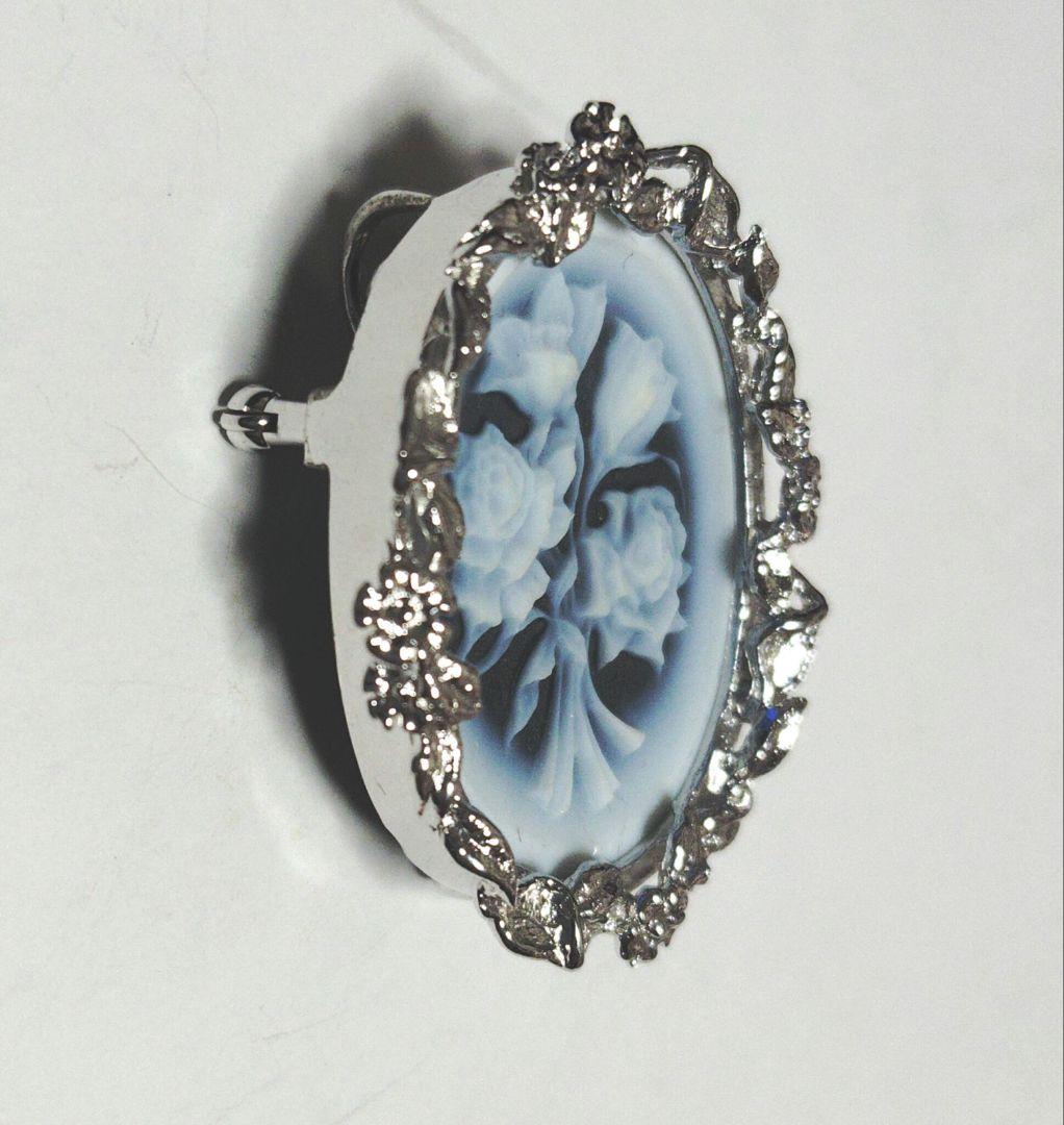 STEPHAN カメオ 花 ブローチ ネックレス ペンダント 2WAY チャーム