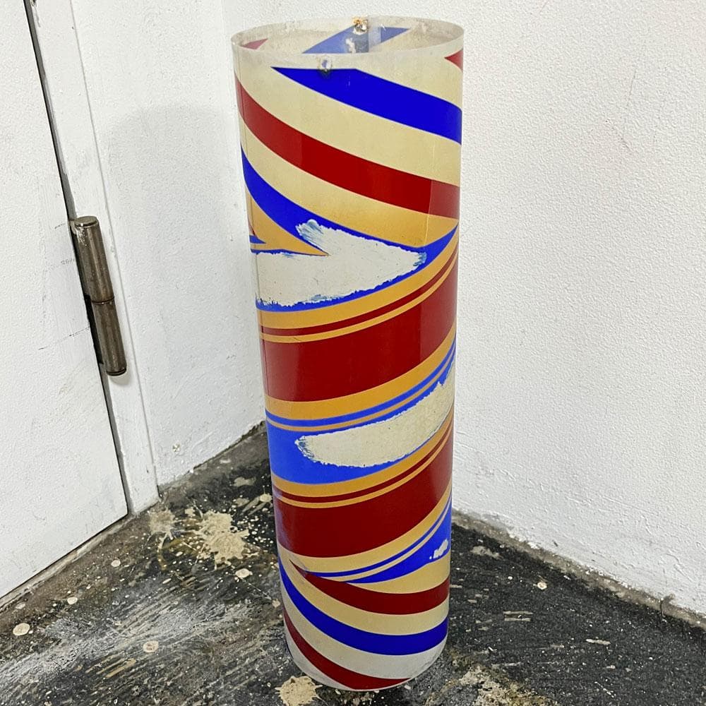 大阪サインポール理容室理髪店床屋回転看板ビンテージ昭和レトロosaka