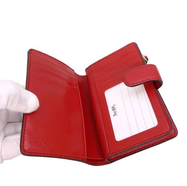 新品未使用コーチ二つ折り財布ブラウンシグネチャーL字レディースメンズ送料無料