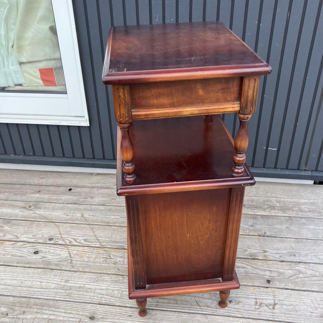 昭和レトロ コクヨ 木製コンソールテーブル コールキャビネット 電話台