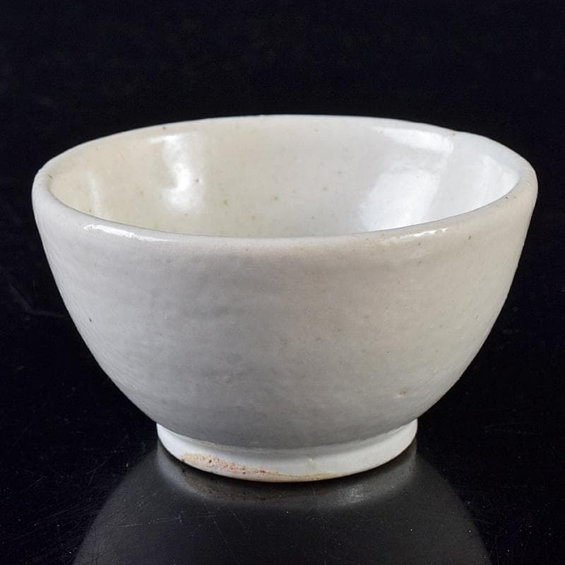 朝鮮美術　李朝　白釉　盃　V　R8284