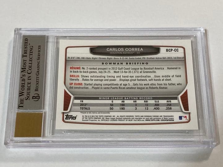 CORREA!! C.コレア 1st ボウクロ 直筆サインルーキーカード S