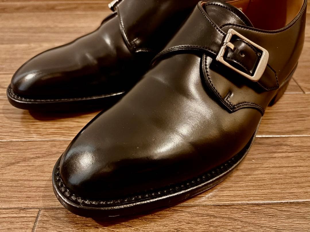 【美品】REGAL リーガル W910 コードバン モンクストラップ 23.5㎝