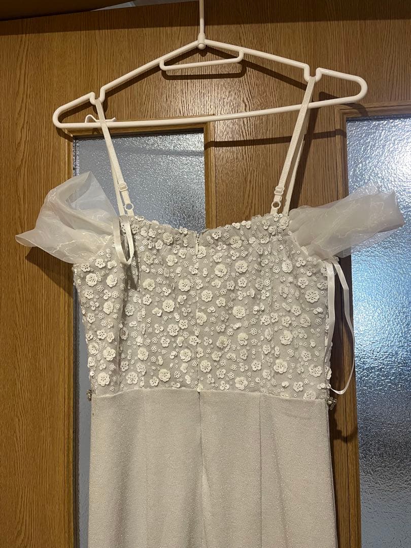 オフショルスパンコールグリッターロングドレス/キャバドレス