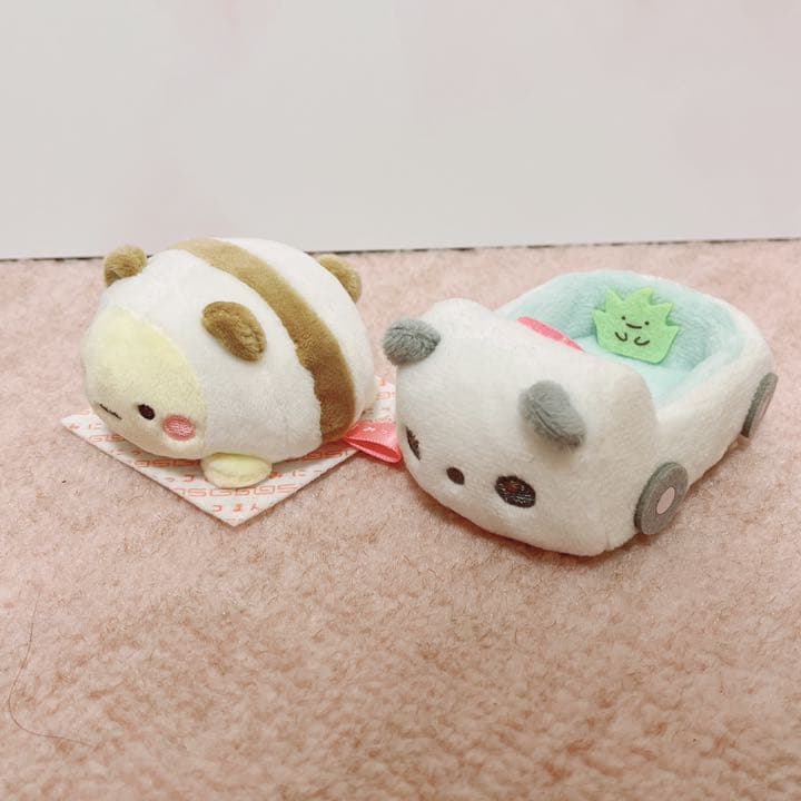 すみっコぐらしshop限定 東京駅店 てのりぬいぐるみ パンダ観光バス セット