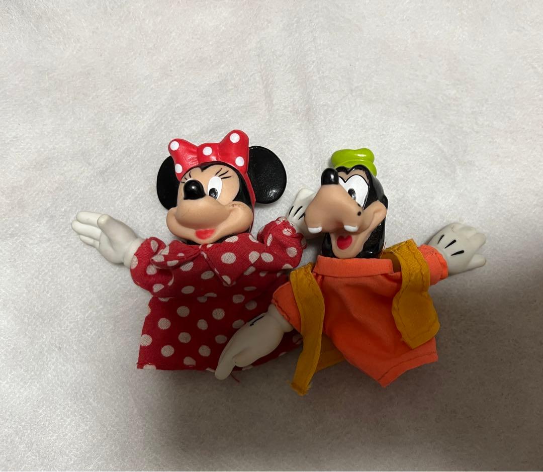ディズニー　指人形　ミニー　グーフィー