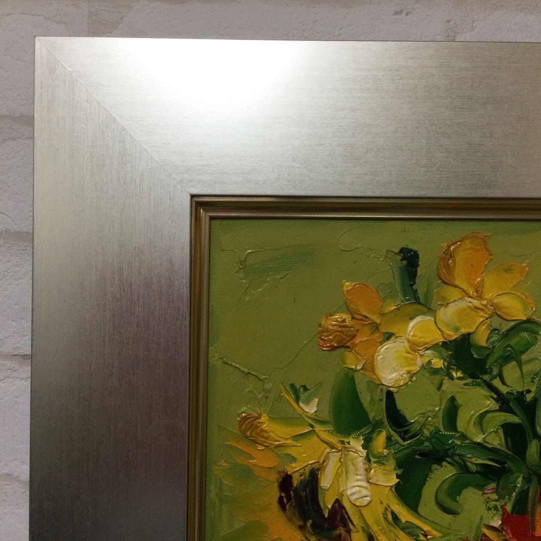 絵画・油絵・平田精一・額縁・油彩画・F10号・静物画・花・美術品・インテリア