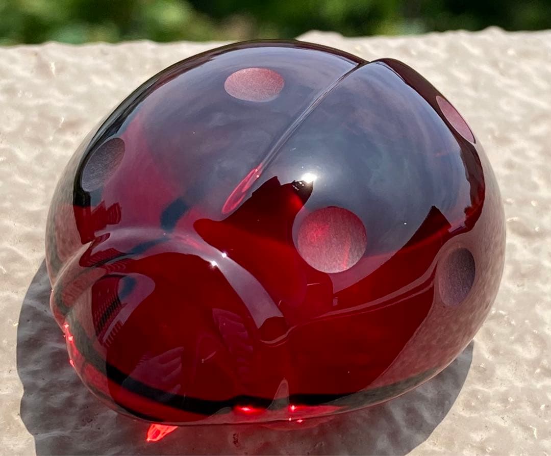 値下げ バカラのペーパーウェイト てんとう虫 美品】Baccarat バカラ