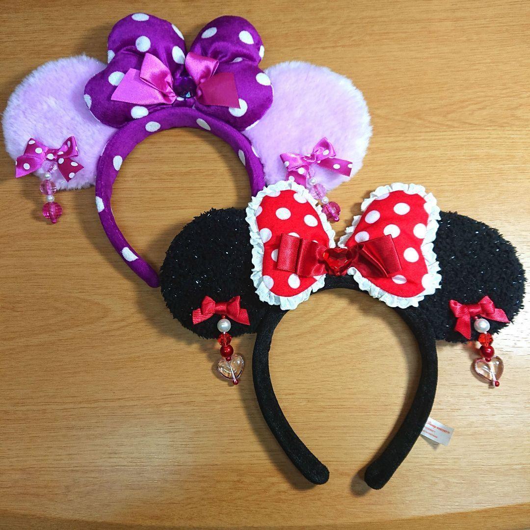 ディズニー ミニー イヤリングカチューシャ イヤーマフ レア 耳当て