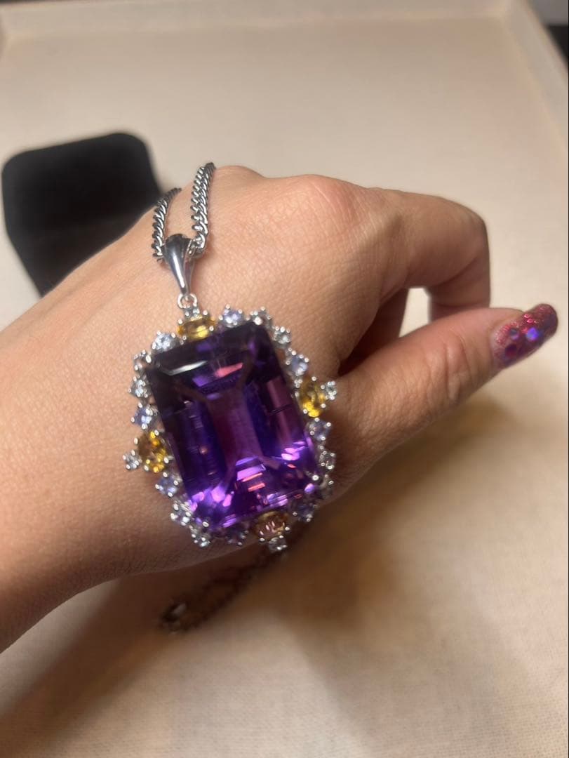 コスメラルダ❣️お取り置き アメシスト&ラベンダークオーツリング