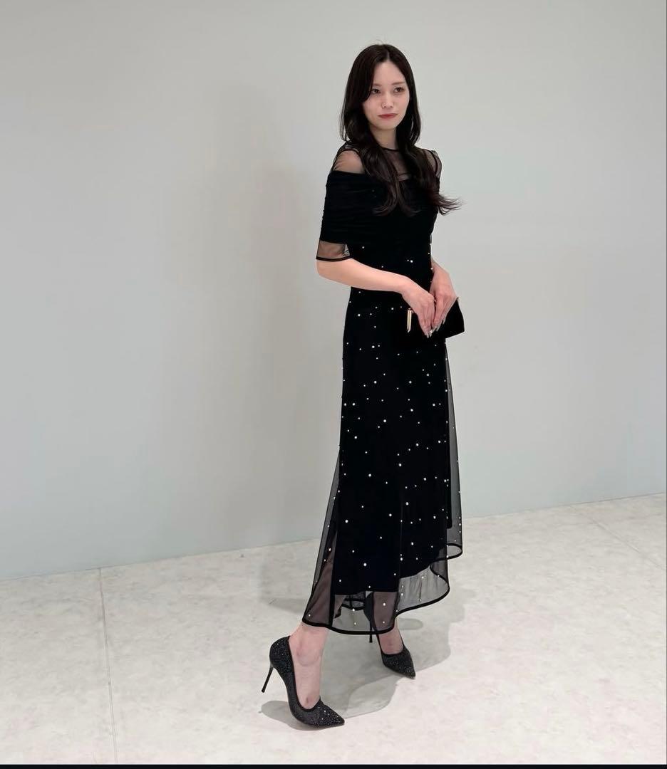 公式サイトSは完売！2WAYチュールトップスパールAラインドレス結婚式 LEJA