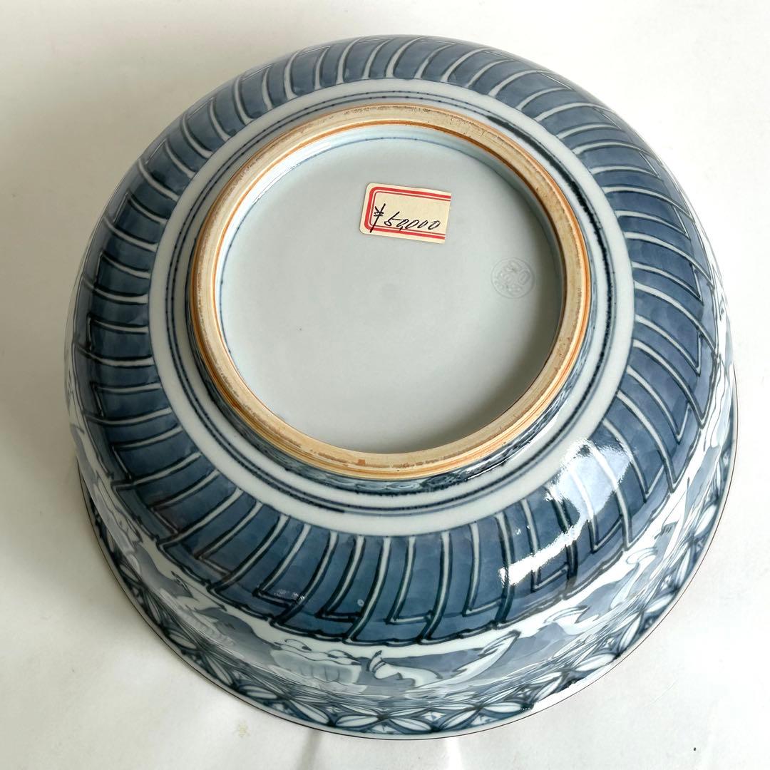 清水焼 京焼 瑞昭窯 名匠 二代目 大野瑞昭作 染付け 深鉢