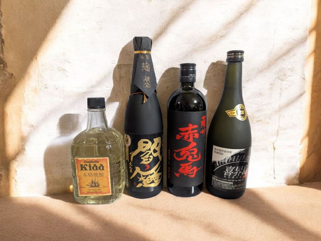焼酎セット 4本 キャプテンキッド 閻魔 赤兎馬 喜界島 芋焼酎 麦焼酎 未開封 薩州 赤兎馬 焼酎 焼酎セット 赤兎馬4種セット 1.8L×4本 4種 芋焼酎