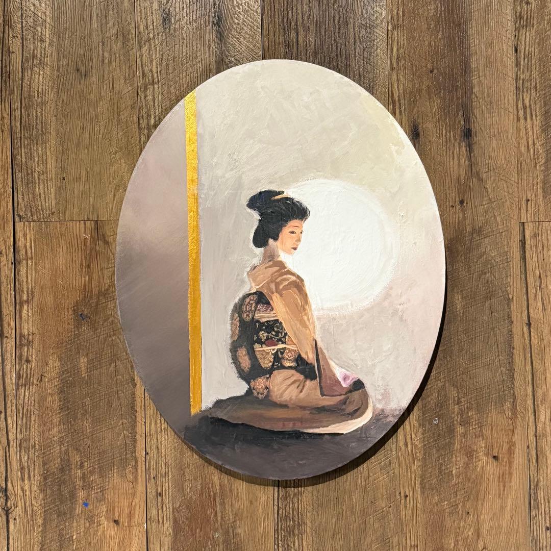 古い掛け軸 /江月、宗甫、と書いてあります。雪村という印もあります。