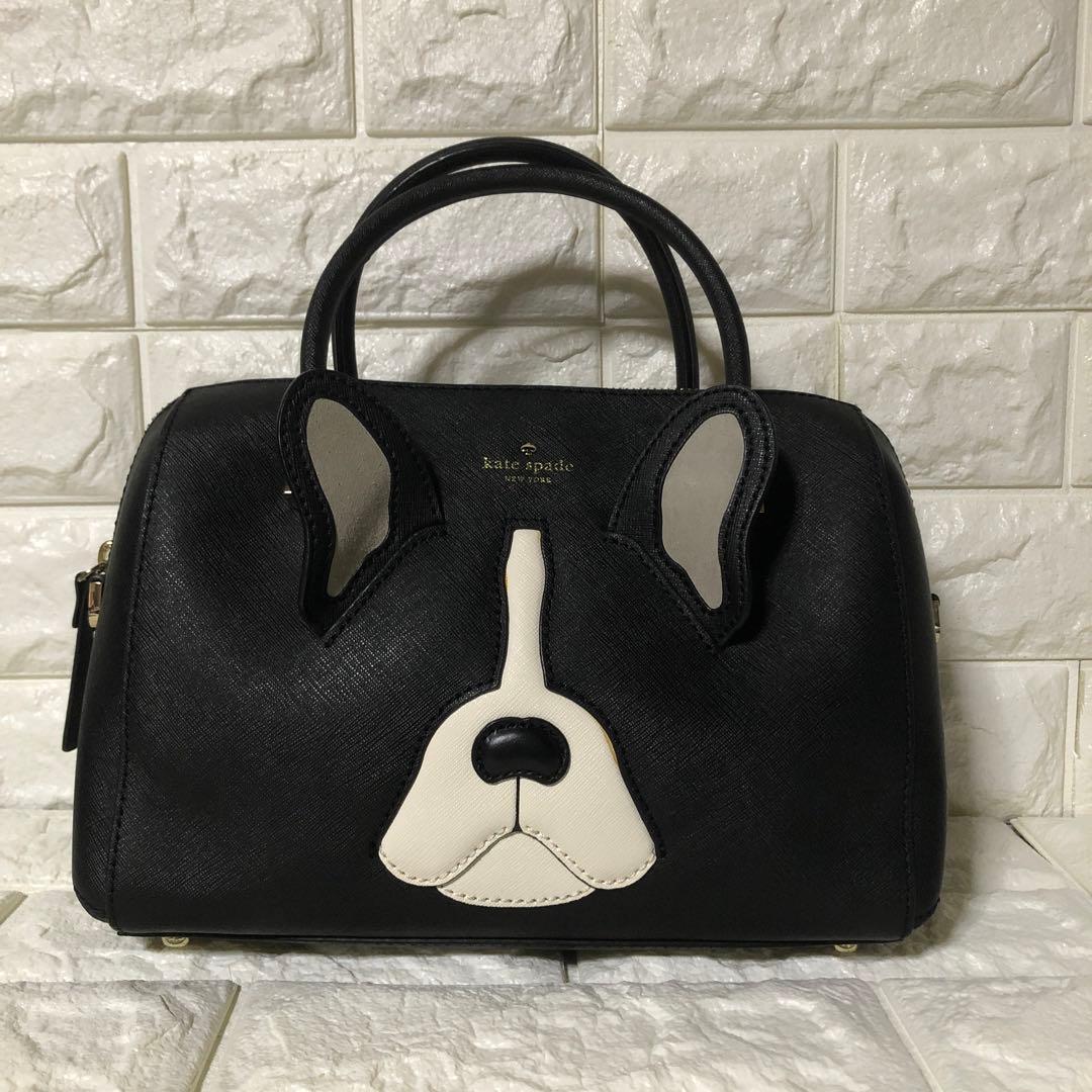 kate spade ケイトスペード犬ブルドッグボストンショルダーバッグ