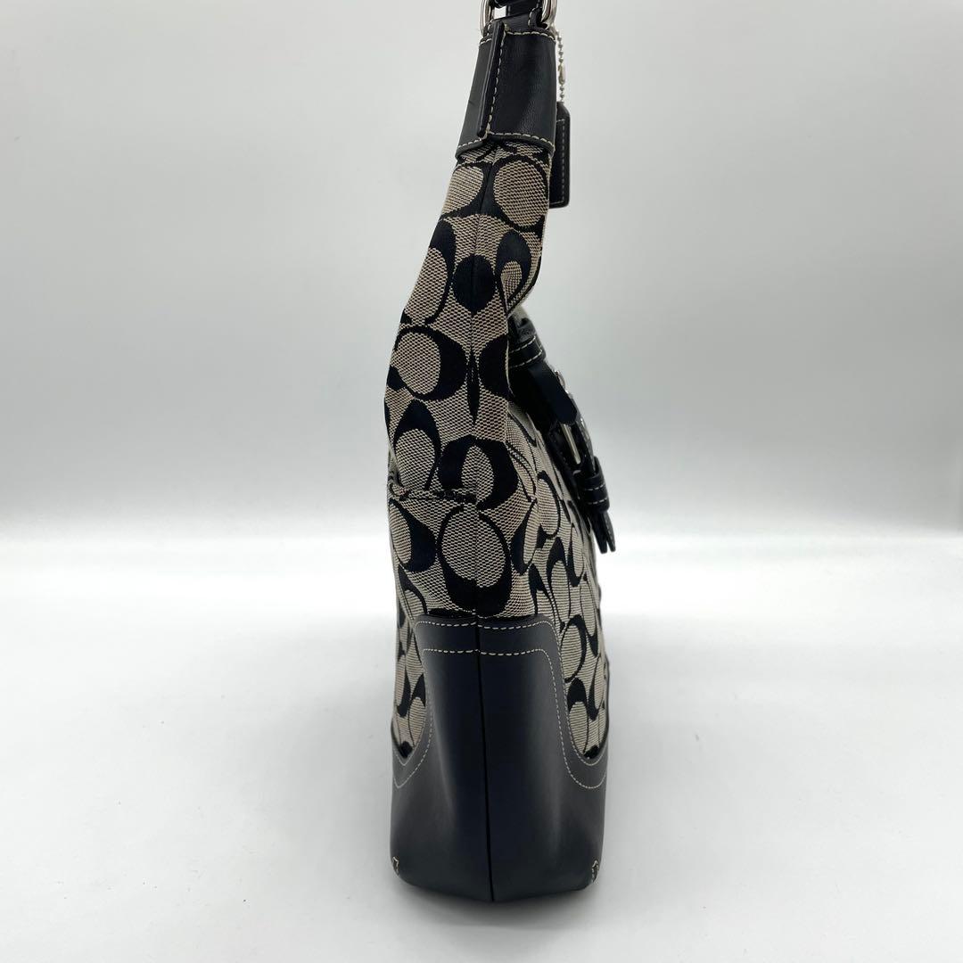 【美品】コーチ　ワンショルダーバッグ　タッセル　チャーム　シグネチャー