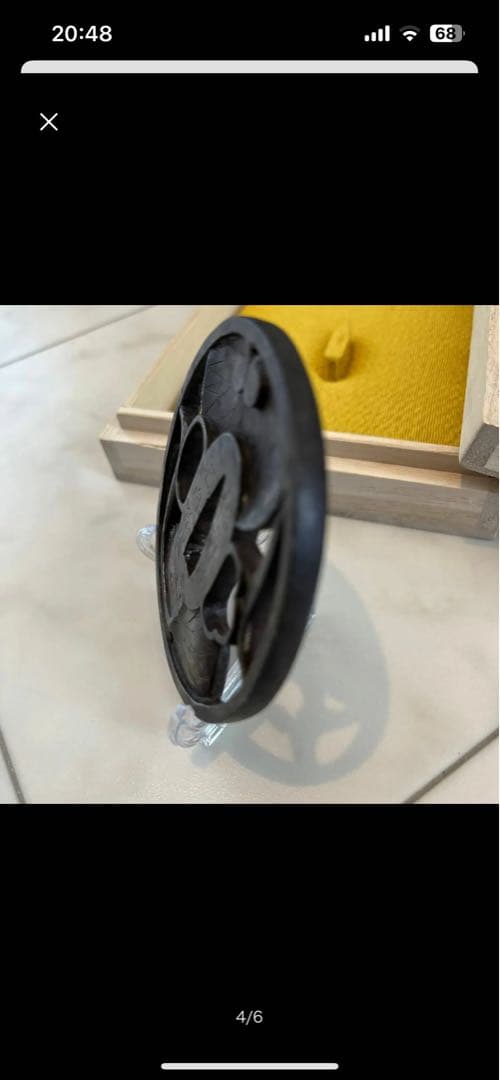 刀装具、鉄製透かし鍔(桐箱付属)