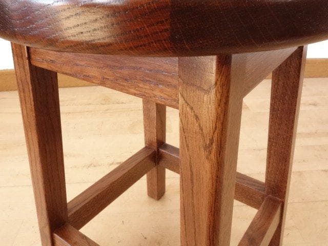 北海道手作り家具　ナラ材　スツールA　勇峰工芸（新）