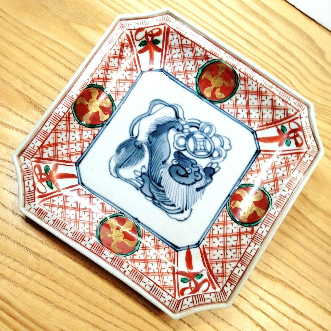 ☆ 須田菁華 九谷焼 赤絵皿