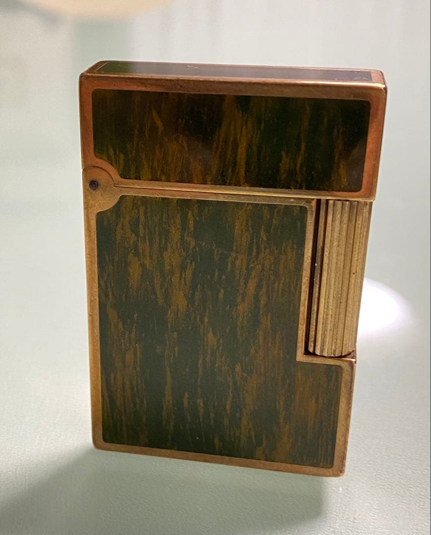 S.T.Dupont デュポン ガスライター グリーン漆系ゴールド