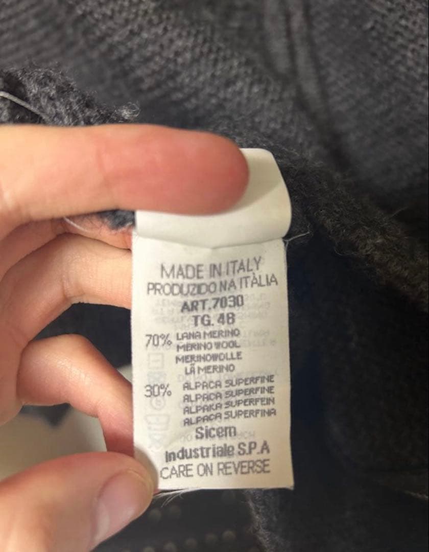 ジョルジオ　アルマーニ　セーター　ラナメリノウール　アルパカ混　イタリア製　48