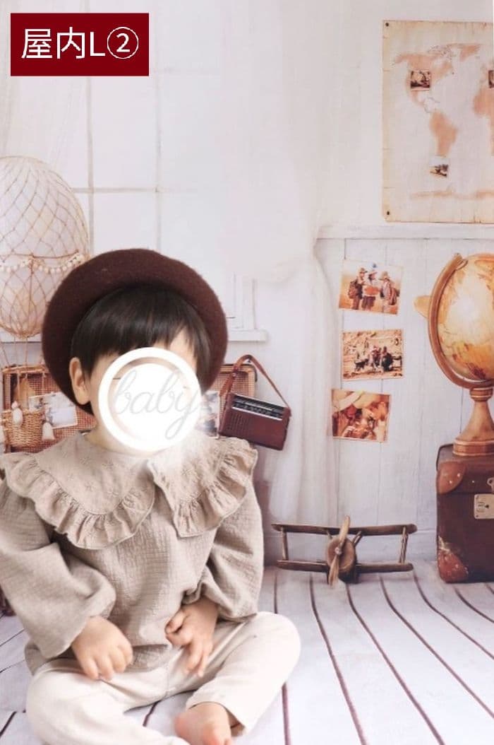 背景布【屋内V】ニューボーンフォト、ペット、ドール撮影用空薔薇気球雲窓