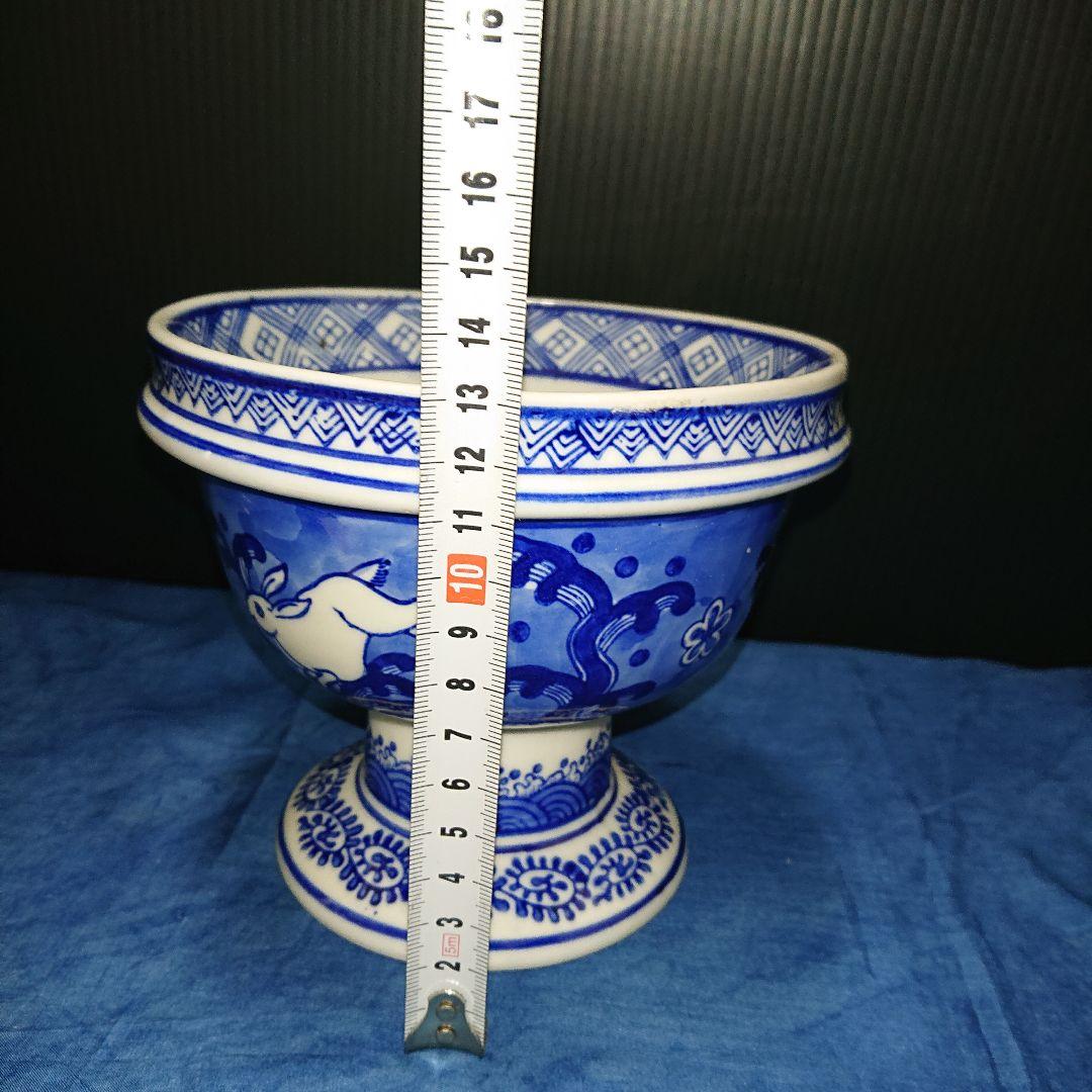 古伊万里高台鉢、染付