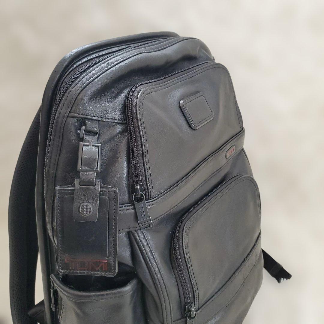 ⭐良品⭐TUMI ブラック オールレザー ビジネスバッグ バックパック