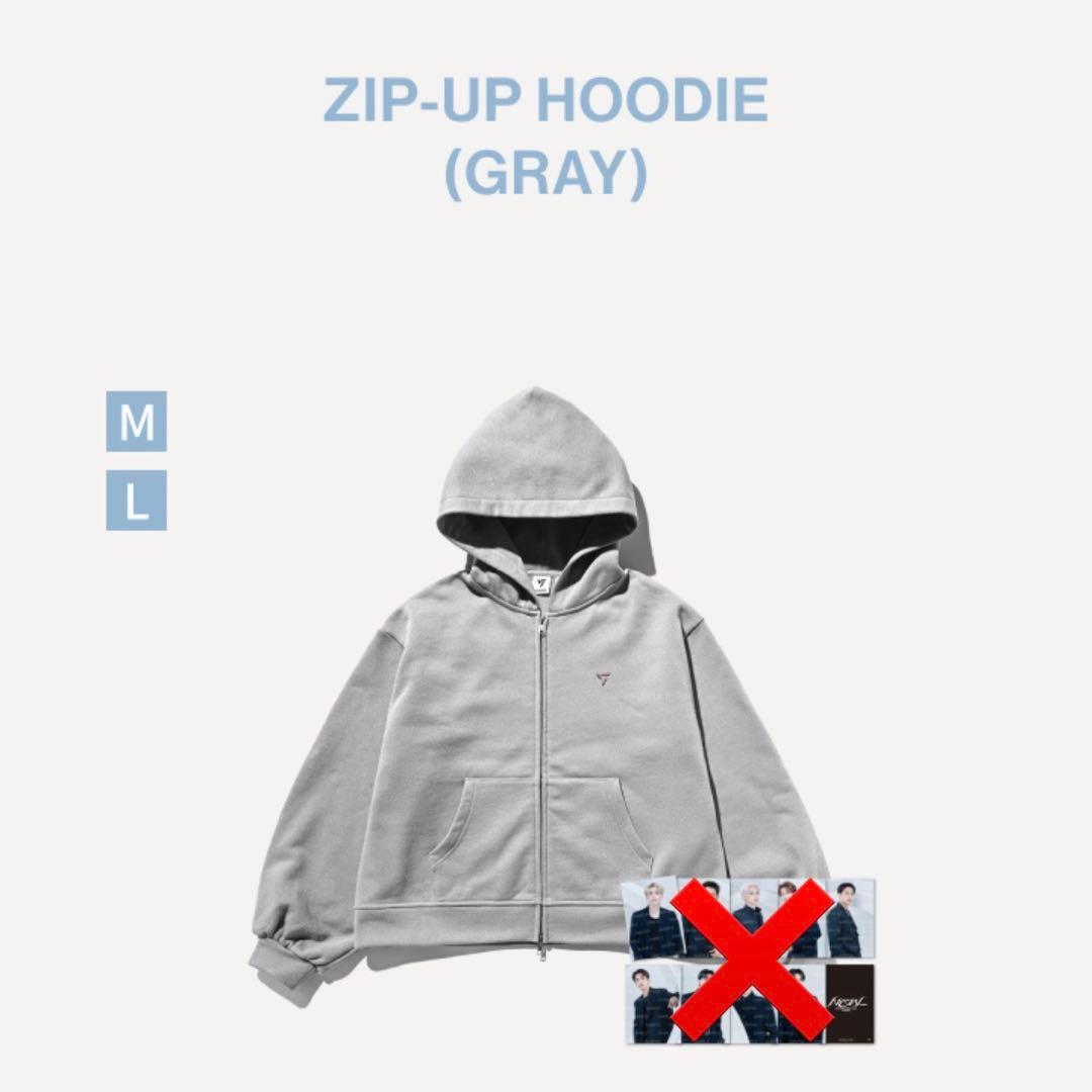 SEVENTEEN NEW_ ZIP-UP HOODIE フーディー グレーM - メルカリ