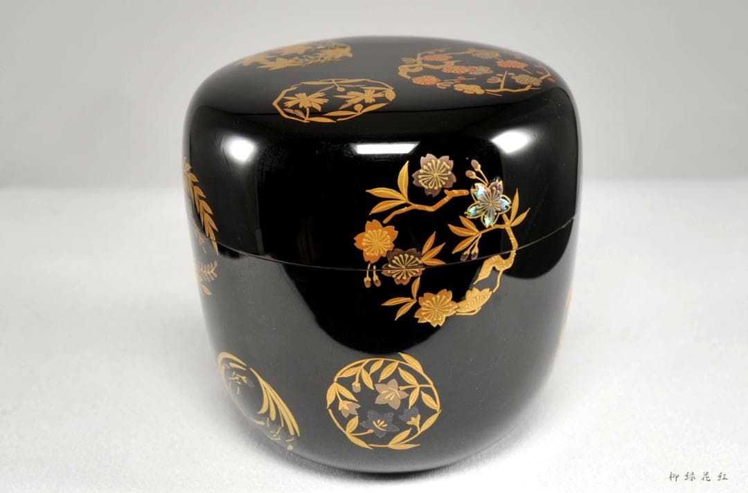 ロディ様専用】山本忠幸 御所の花 蒔絵 棗 共箱 茶道具 山中塗