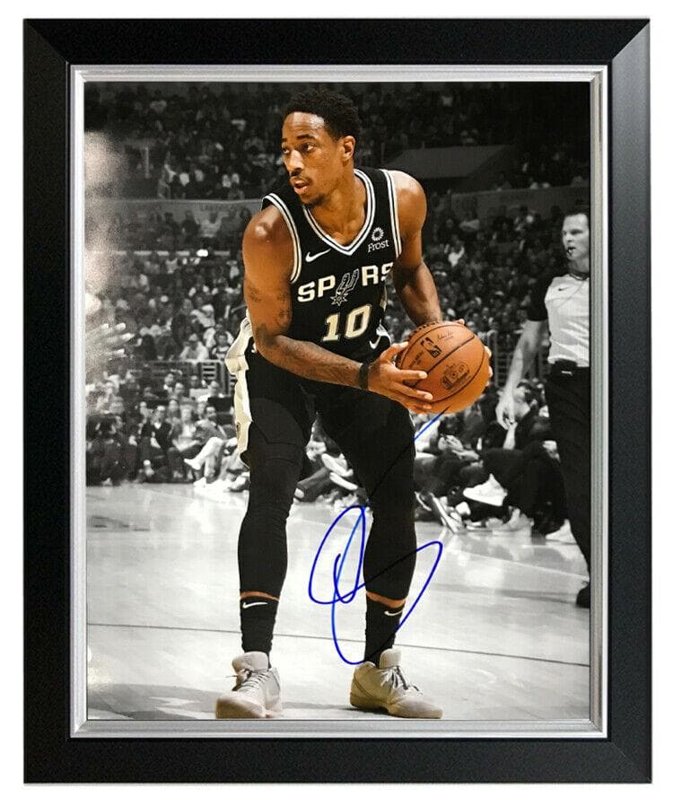直筆サイン入り写真 デマー・デローザン サンアントニオ・スパーズ SA